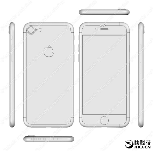 【惊爆】iPhone 7/7 Plus设计图曝光：彻底没秘密了！