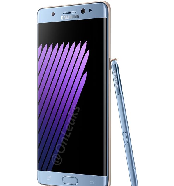 Note 7官方渲染照大量曝光：珊瑚蓝太赞