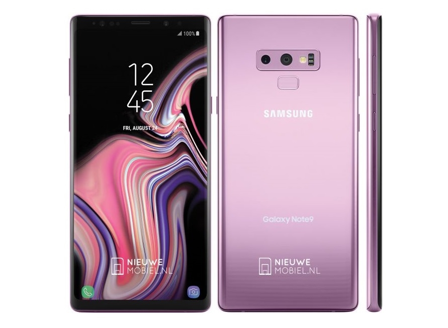 三星Galaxy Note 9丁香紫渲染图：8月9日发布